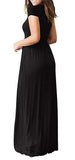 Viishow Women's Short Sleeve Loose Plain Maxi Dresses Casual Long Dresses with Pockets
