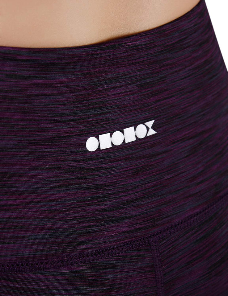 ODODOS High Waist Out Pocket Yoga Short Tummy Control Workout Running Athletic Non See-Through Yoga Shorts